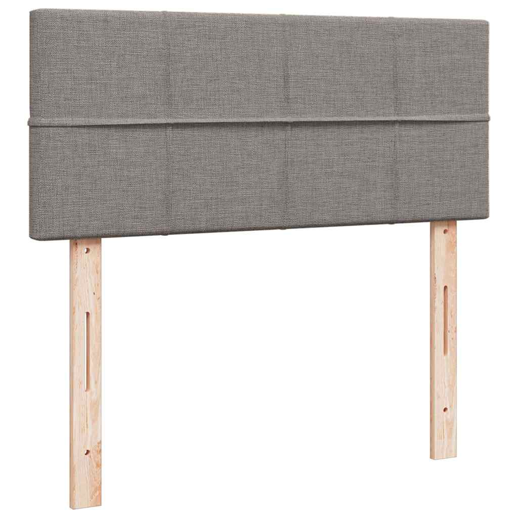 Cadre de lit ottoman avec matelas taupe 120x190 cm tissu