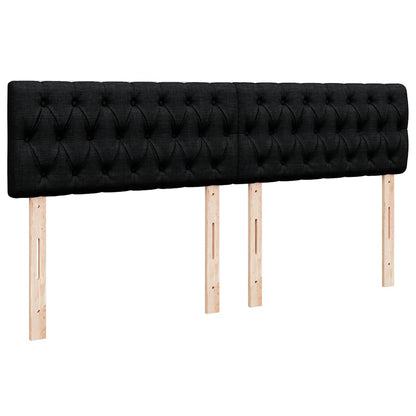 Cadre de lit ottoman avec matelas noir 180x200 cm tissu