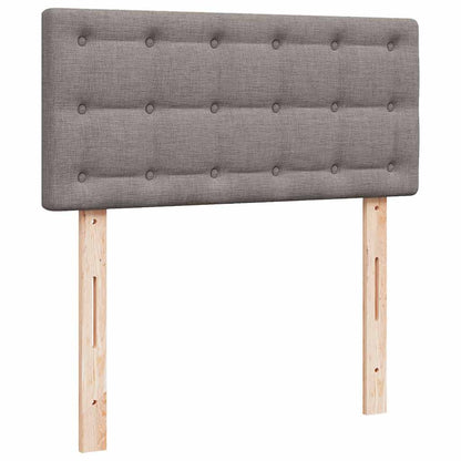 Lit ottoman avec matelas taupe 90x200 cm tissu