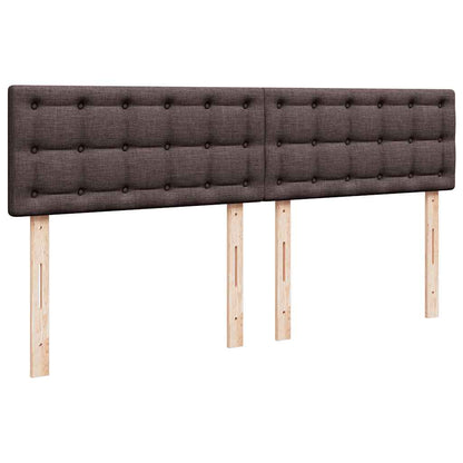 Cadre de lit ottoman avec matelas marron foncé 180x200 cm tissu