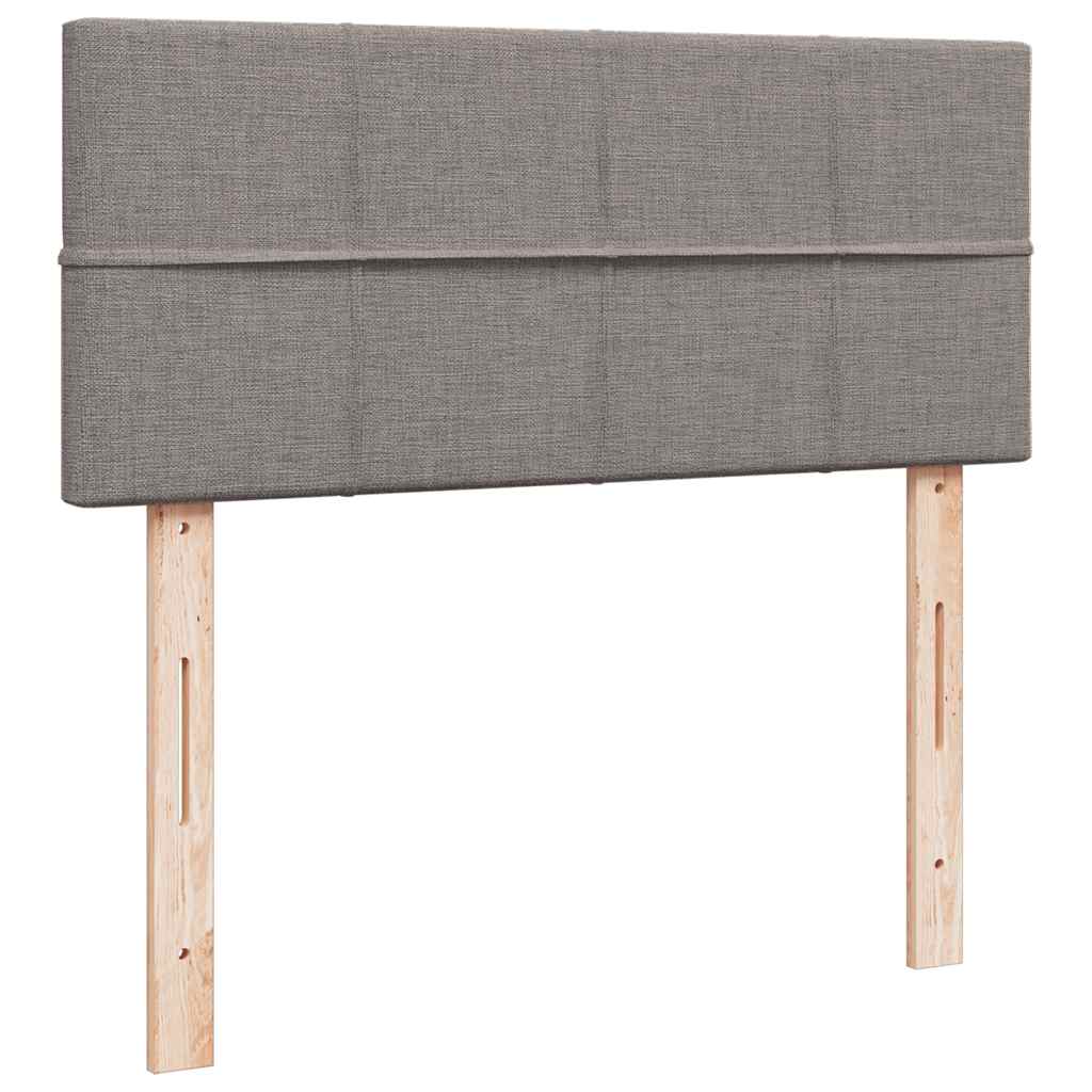 Lit ottoman avec matelas et LED Taupe 120x190 cm tissu