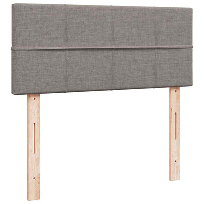 Lit ottoman avec matelas et LED Taupe 120x190 cm tissu