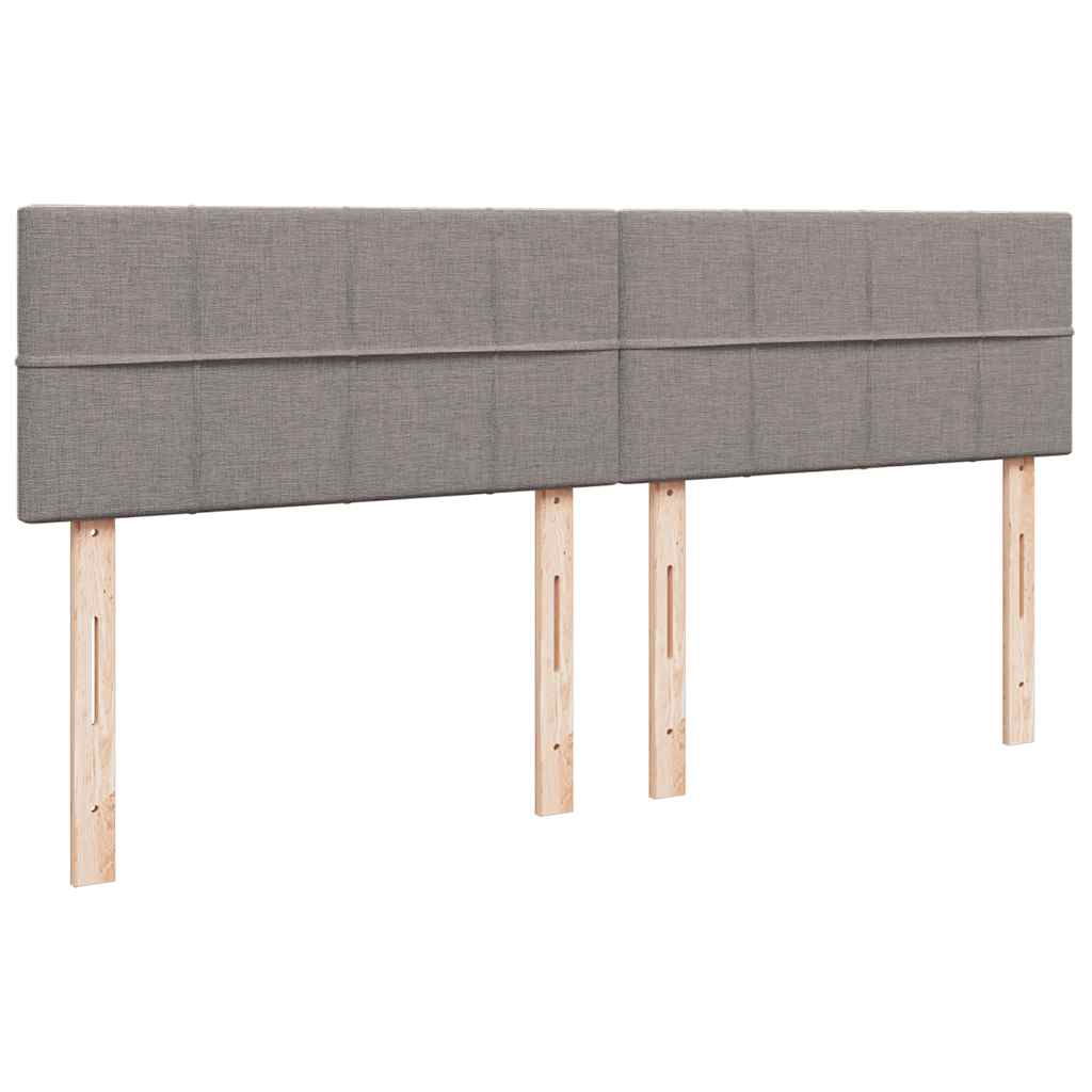 Lit ottoman avec matelas et LED Taupe 180x200cm tissu