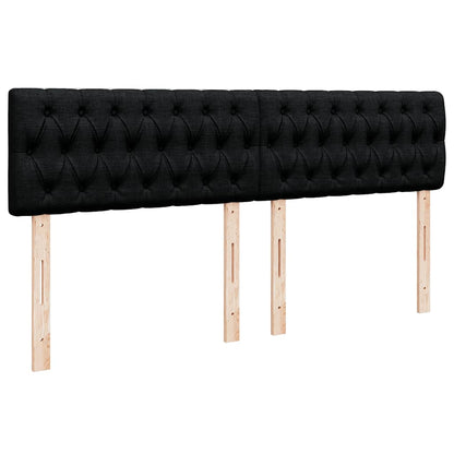 Lit ottoman avec matelas et LED Noir 180x200cm tissu