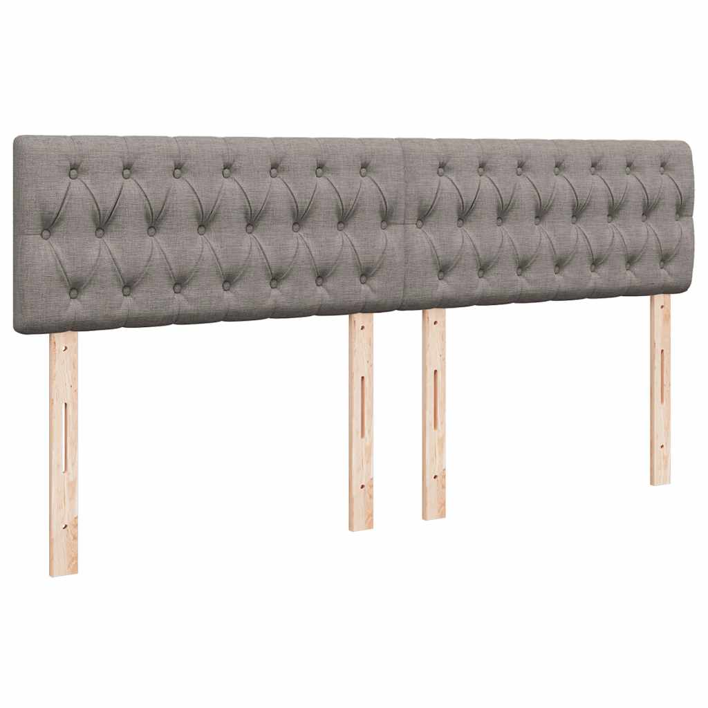 Lit ottoman avec matelas et LED Taupe 180x200cm tissu