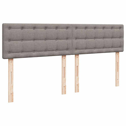 Lit ottoman avec matelas et LED Taupe 180x200cm tissu