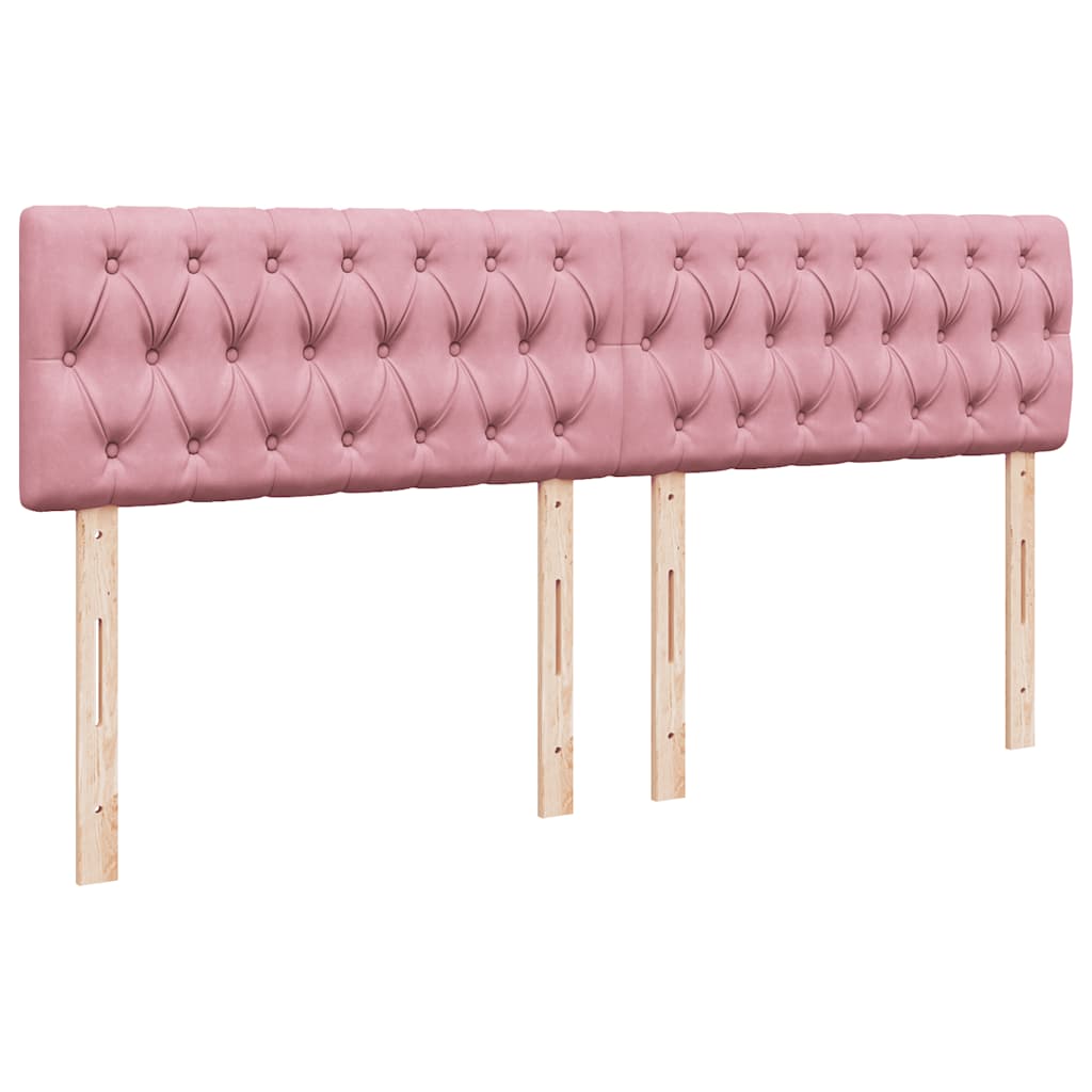 Lit ottoman avec matelas et LED Rose 180x200 cm velours