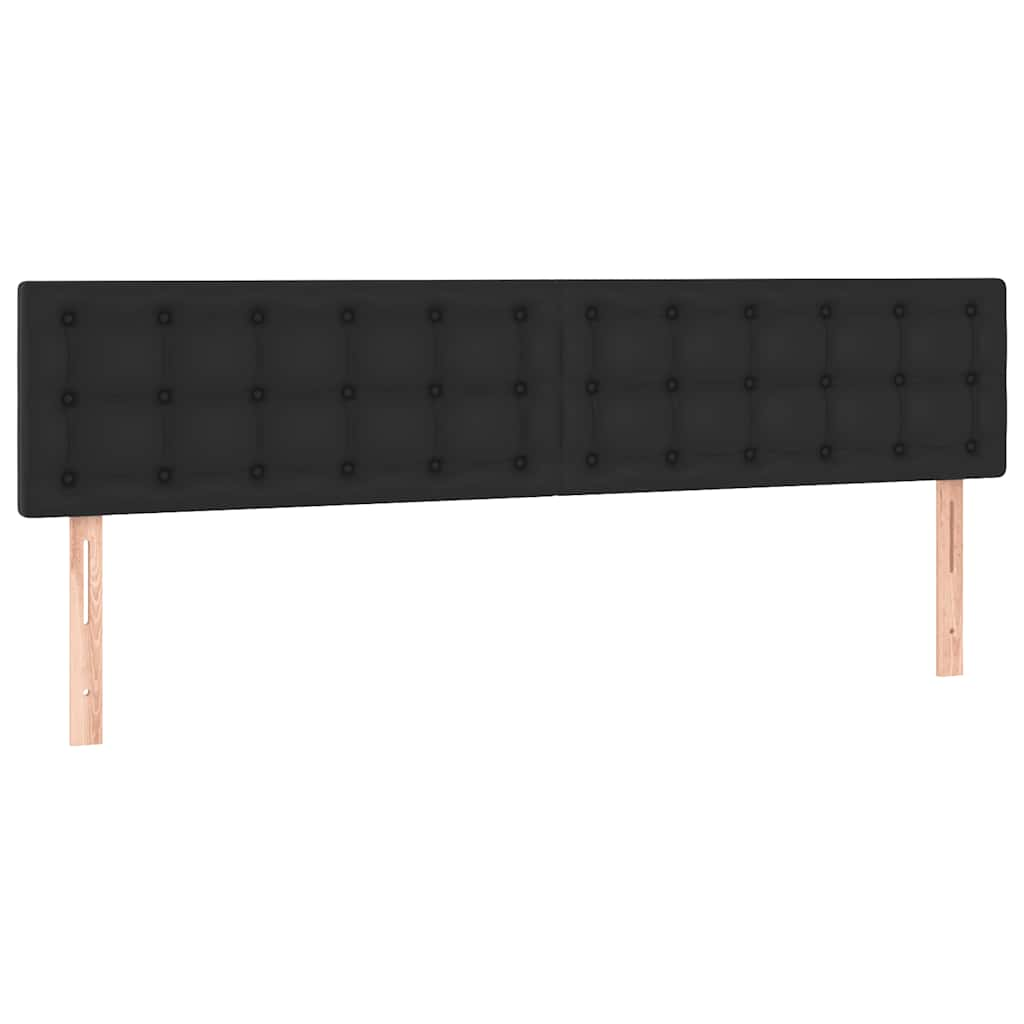 Lit ottoman avec matelas & LED Noir 180x200cm similicuir