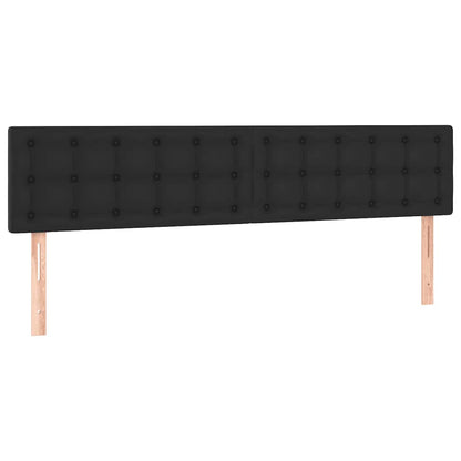 Lit ottoman avec matelas & LED Noir 180x200cm similicuir