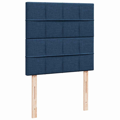 Lit ottoman avec matelas bleu 90x200 cm tissu