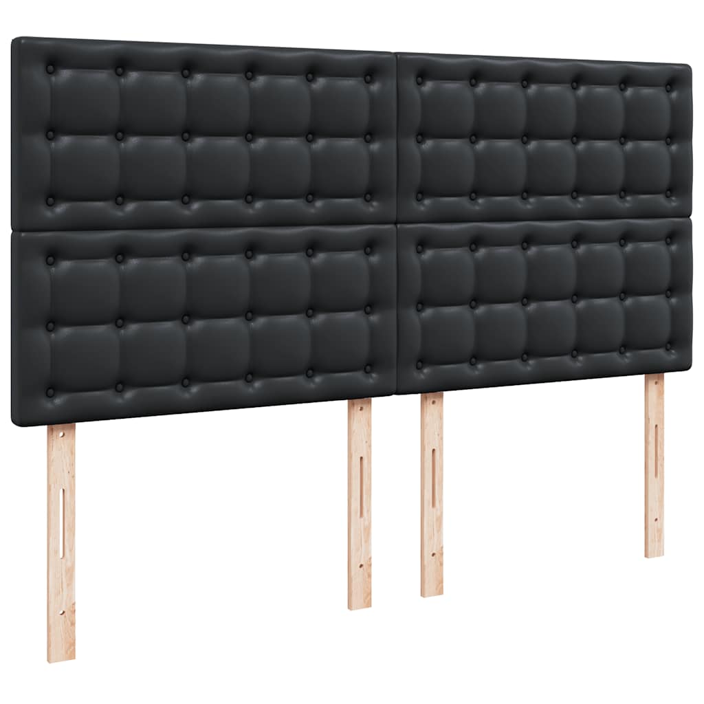 Cadre de lit ottoman avec matelas noir 180x200 cm similicuir