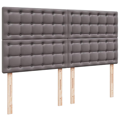 Cadre de lit ottoman avec matelas gris 180x200 cm similicuir