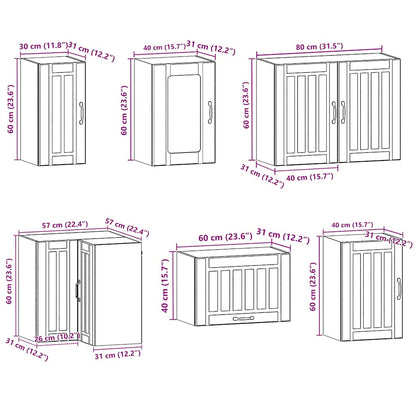 Ensemble D'armoires De Cuisine 11 Pcs Bois D'ingénierie Chêne Sonoma