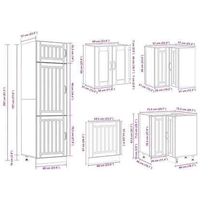 Ensemble D'armoires De Cuisine 14 Pcs Lucca Bois D'ingénierie