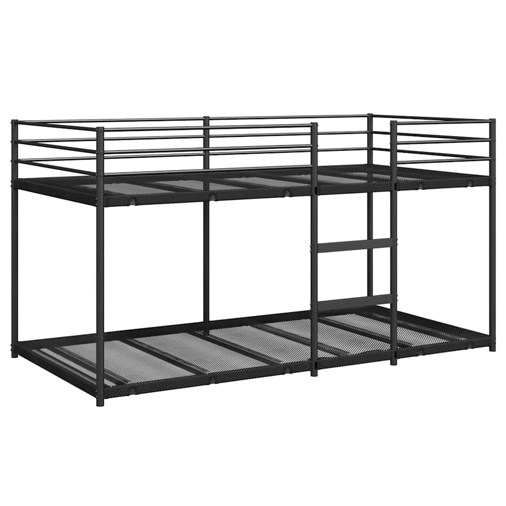 Lit superposé sans matelas noir 107x203 cm acier