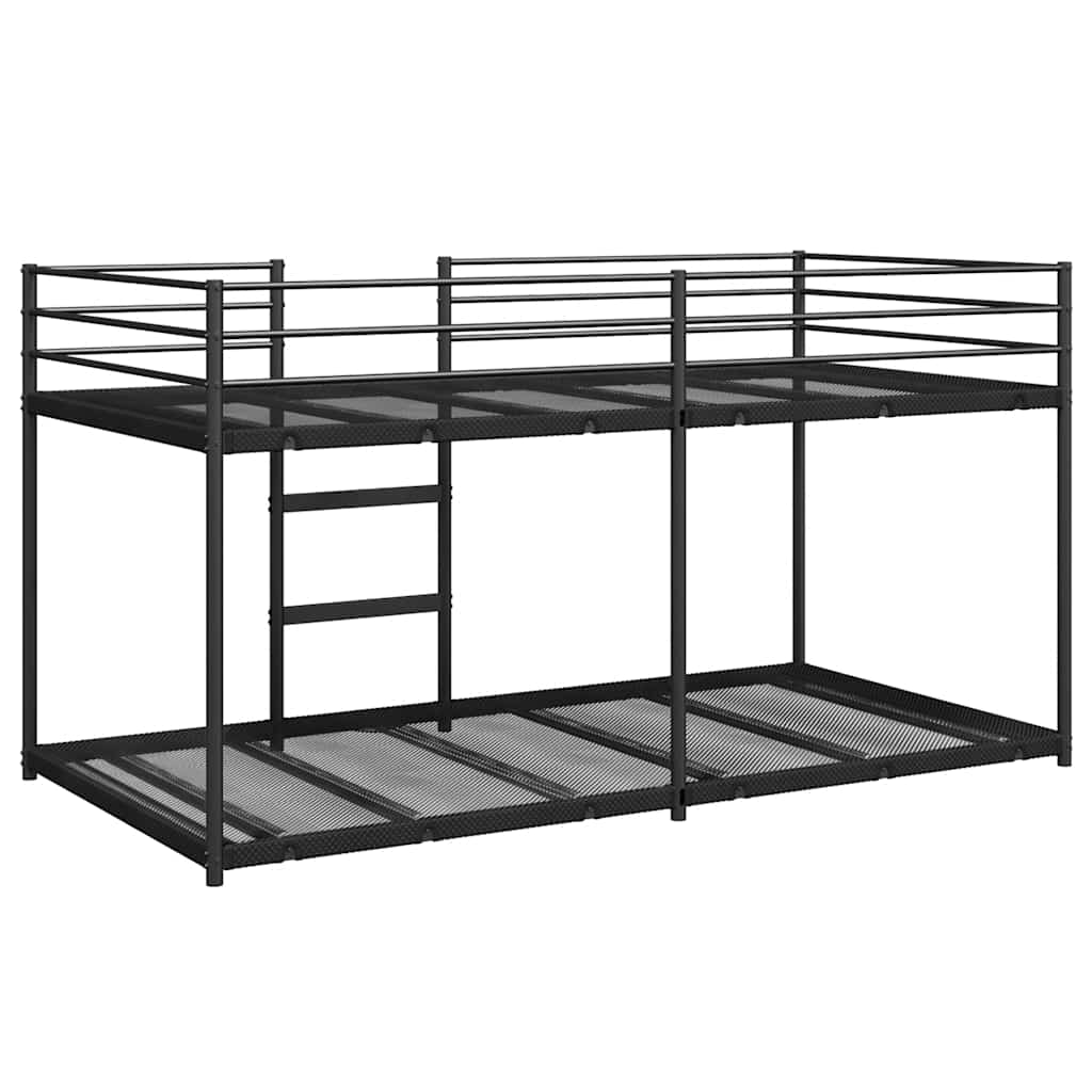 Lit superposé sans matelas noir 107x203 cm acier