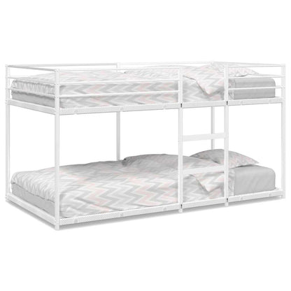 Lit superposé sans matelas blanc 75x190 cm acier