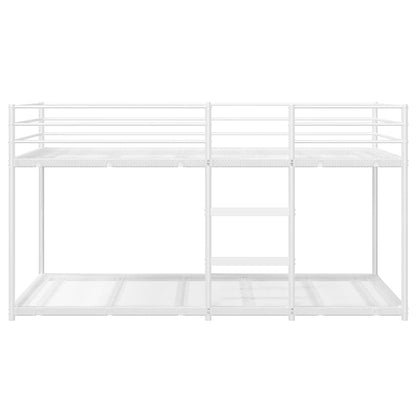 Lit superposé sans matelas blanc 75x190 cm acier