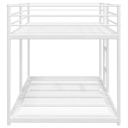 Lit superposé sans matelas blanc 75x190 cm acier