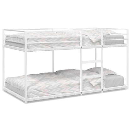 Lit superposé sans matelas blanc 107x203 cm acier