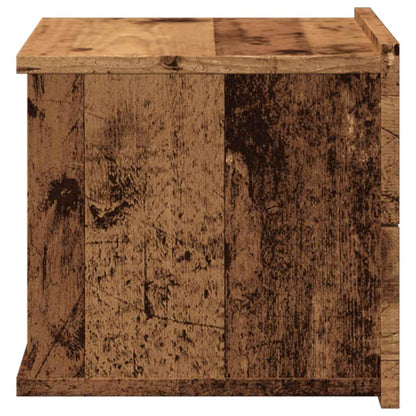 Table de chevet murale vieux bois 40x32x30 cm