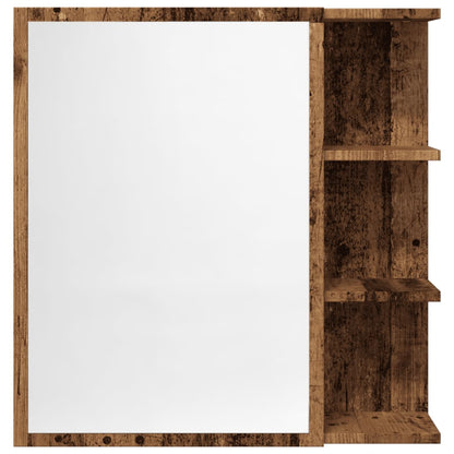 Armoire à miroir de salle de bain vieux bois 62,5x20,5x64 cm