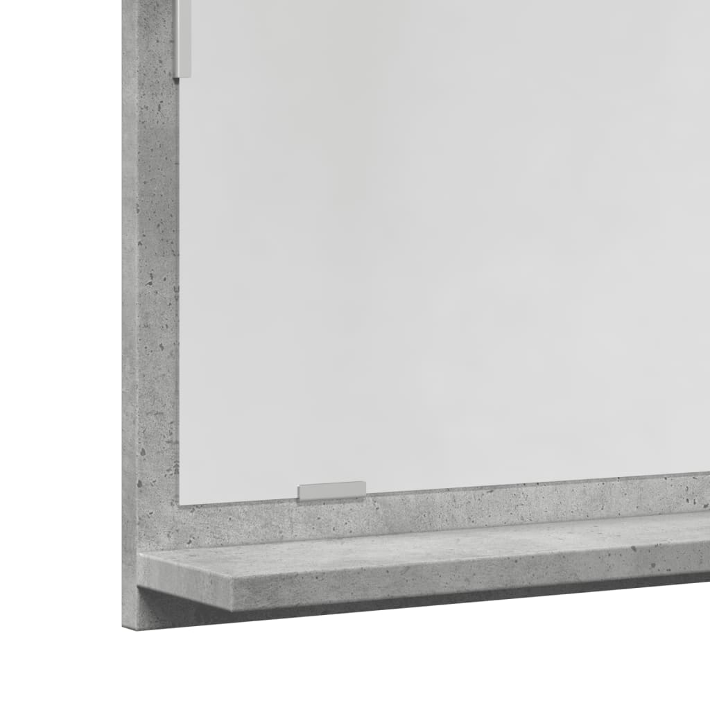 Armoire à miroir de salle de bain gris béton bois d'ingénierie