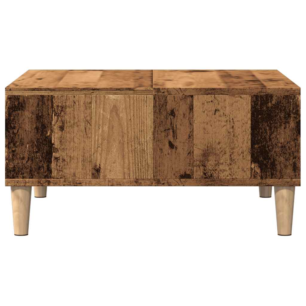 Table basse vieux bois 60x60x30 cm bois d'ingénierie