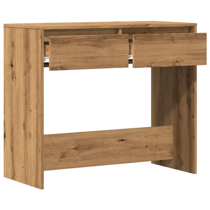 Table console chêne artisanal 89x41x76,5 cm bois d'ingénierie