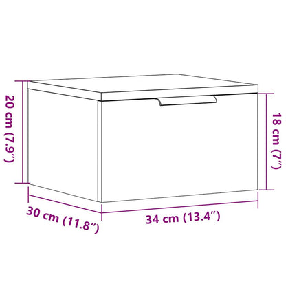 Tables de chevet murales 2 pcs chêne artisanal 34x30x20 cm