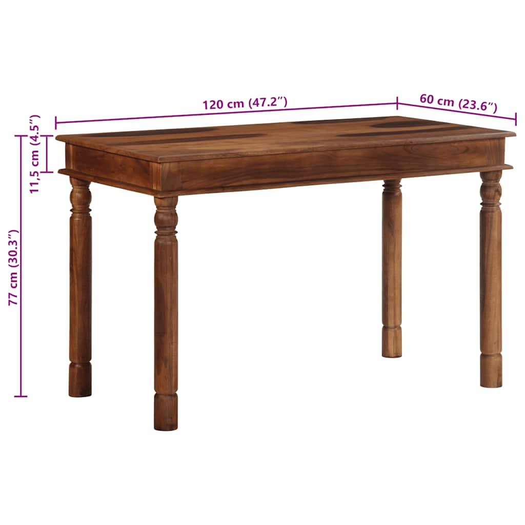 Table à manger 120x60x77 cm bois massif d'acacia