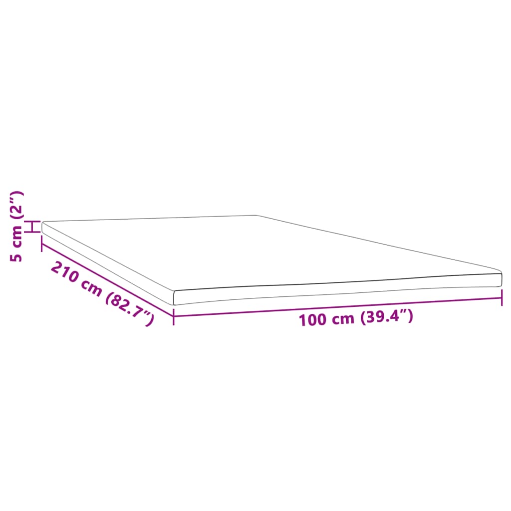 Sur-matelas 100x210x5 cm