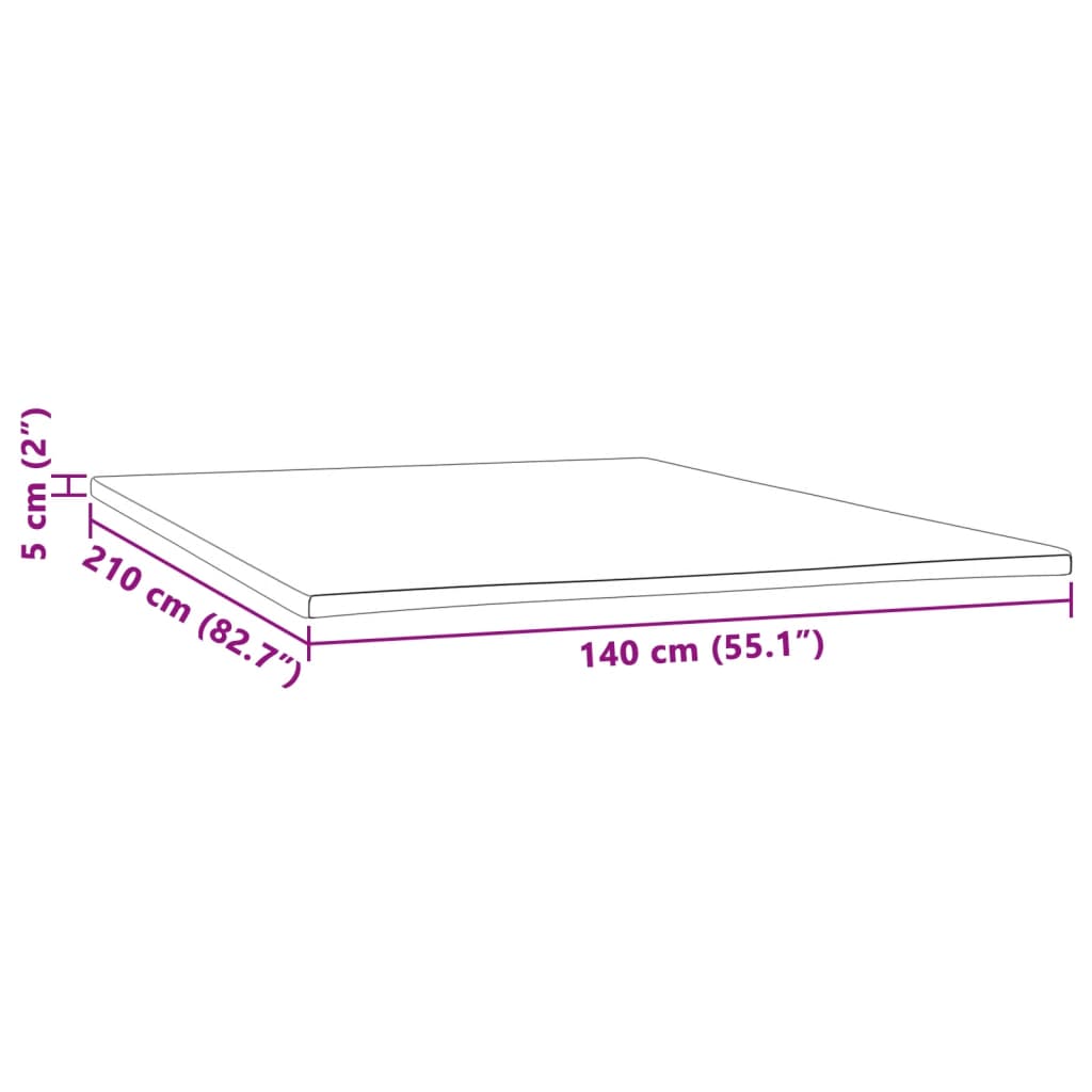 Sur-matelas 140x210x5 cm