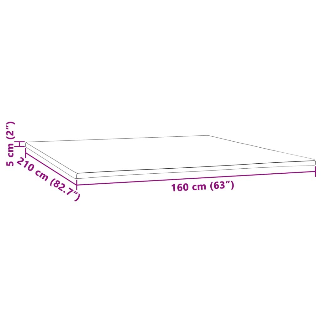 Sur-matelas 160x210x5 cm