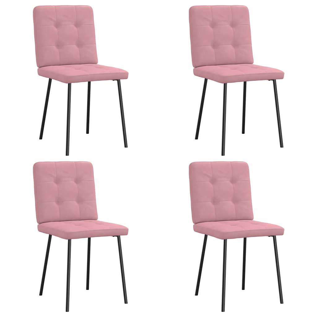 Chaises à manger lot de 4 Rose Velours