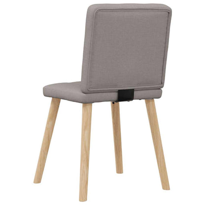 Chaises à manger lot de 4 taupe tissu