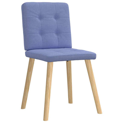 Chaises à manger lot de 4 bleu jean tissu