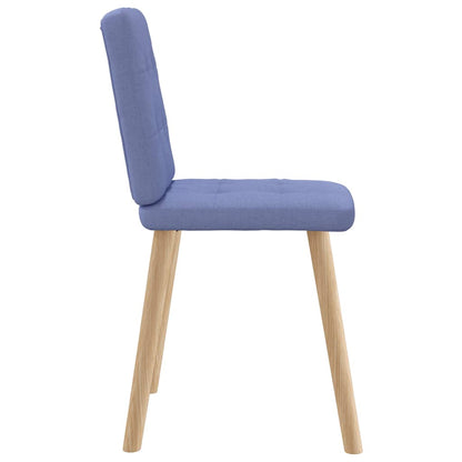 Chaises à manger lot de 4 bleu jean tissu