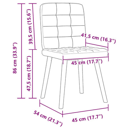 Chaises à manger lot de 4 crème tissu