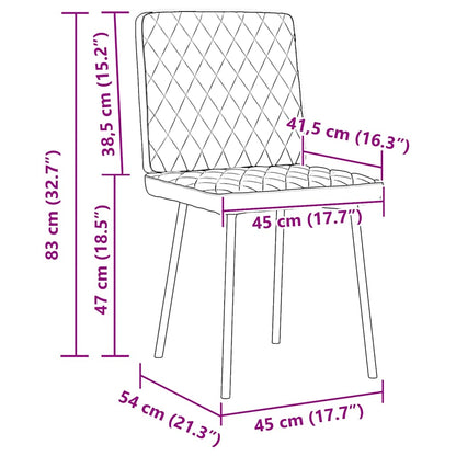 Chaises à manger lot de 4 Gris clair Velours