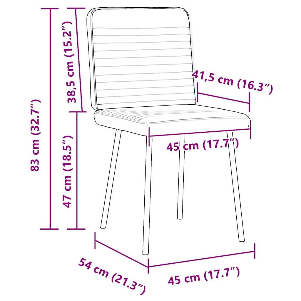 Chaises à manger lot de 4 Gris clair Velours