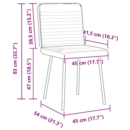 Chaises à manger lot de 4 Gris clair Velours