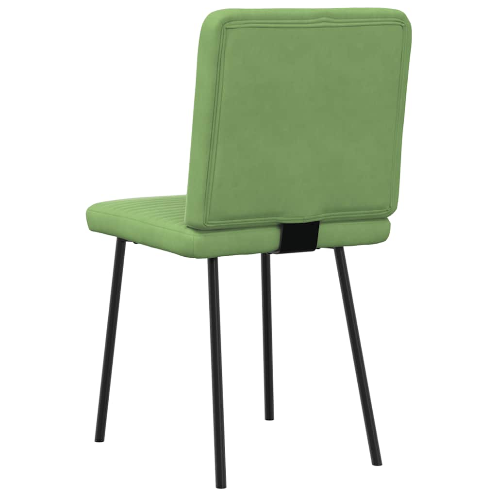 Chaises à manger lot de 4 vert clair velours