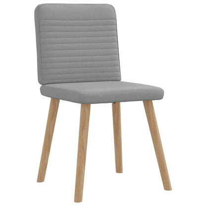 Chaises à manger lot de 4 gris clair tissu