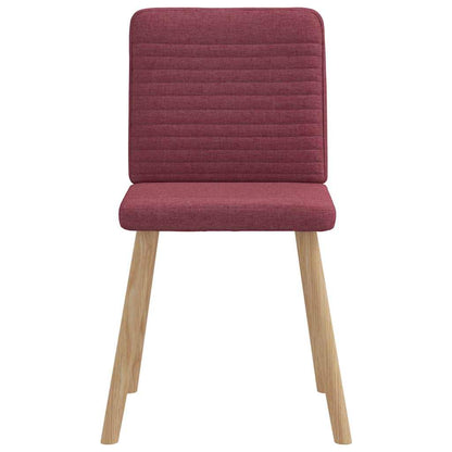 Chaises à manger lot de 4 rouge bordeaux tissu