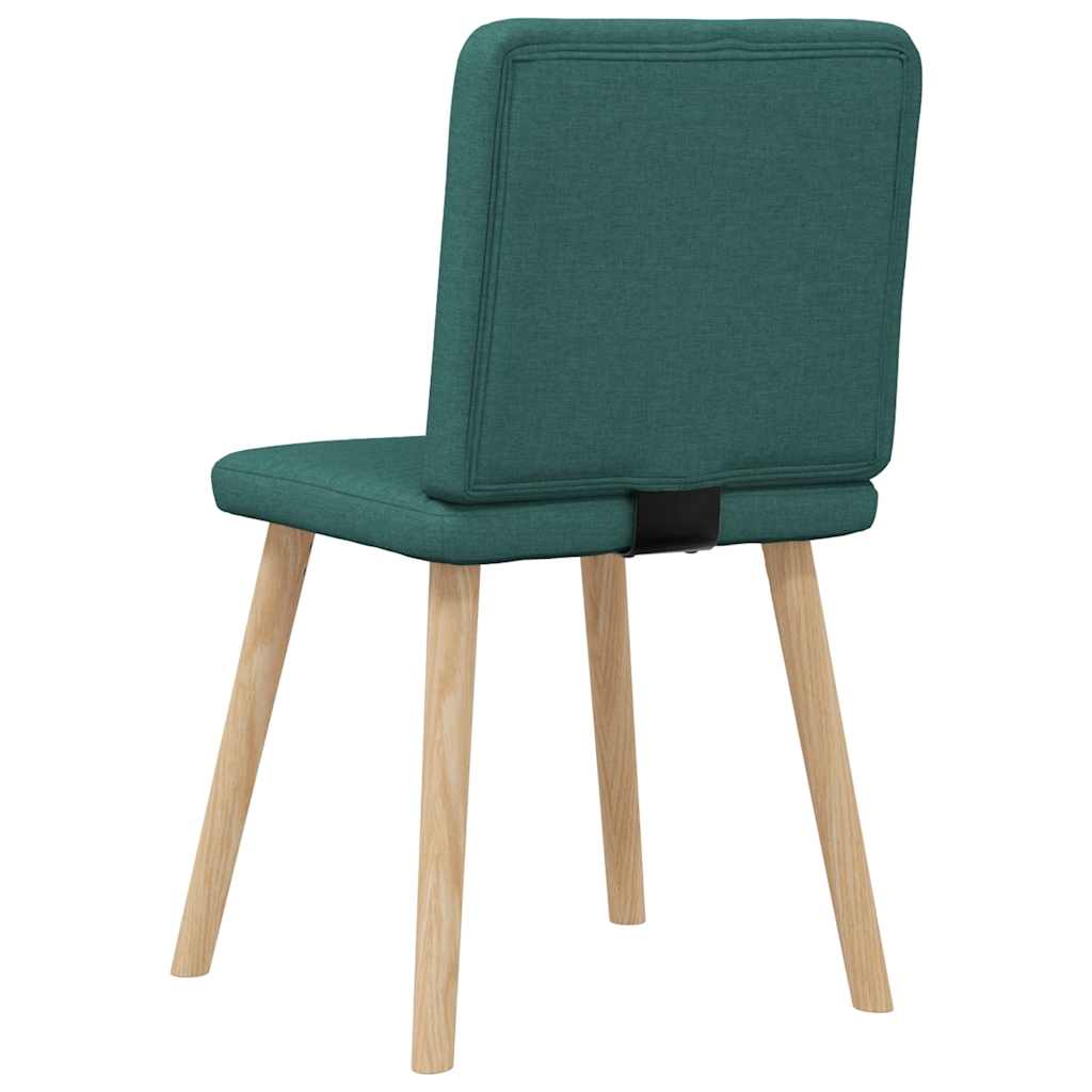 Chaises à manger lot de 4 vert foncé tissu