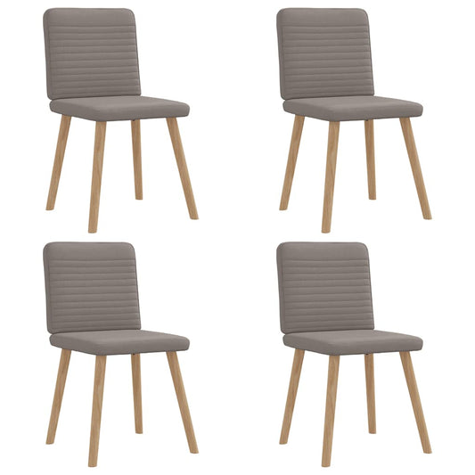 Chaises à manger lot de 4 taupe tissu