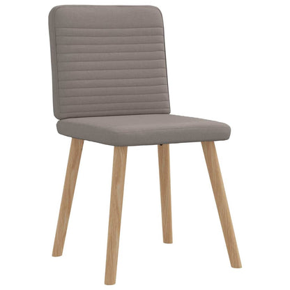 Chaises à manger lot de 4 taupe tissu