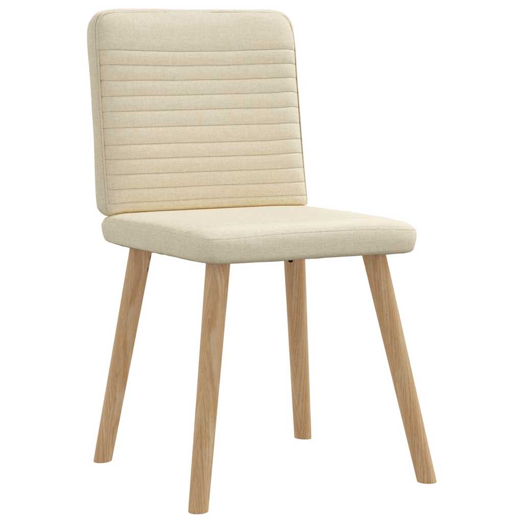 Chaises à manger lot de 4 crème tissu