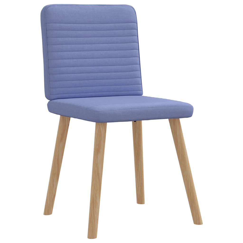 Chaises à manger lot de 4 bleu jean tissu